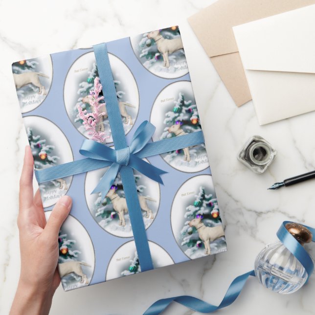 Bull Terrier Christmas Wrapping Paper (Gifting)