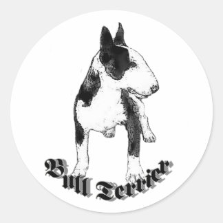 Bull Terrier Classic Round Sticker