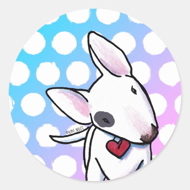 Bull Terrier Classic Round Stickers (Front)