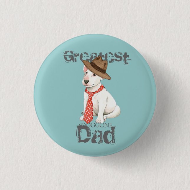 Bull Terrier Dad 1 Inch Round Button (Front)