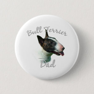 Bull Terrier Dad 2 Inch Round Button
