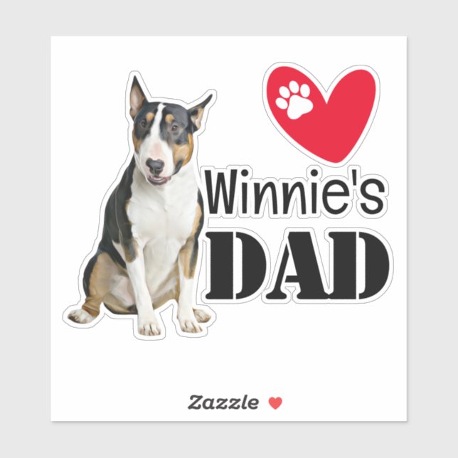 Bull Terrier Dad Personalized (Sheet)