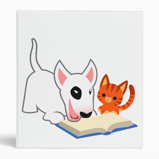 Bull-terrier de bande dessinée et classeur de Loi (Devant)