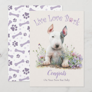 Bull Terrier Dog Adoption, Gotcha Day Card