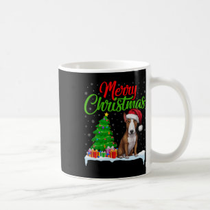 Bull Terrier Dog Christmas Tree Lights Funny Xmas Coffee Mug