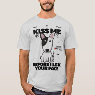 Bull Terrier dog kiss me Men's T-Shirt