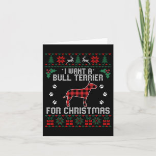 Bull Terrier Dog Lover Xmas Gifts Dog Ugly Christm Card