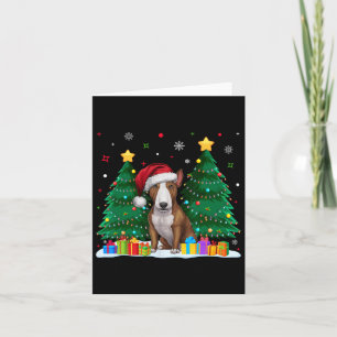 Bull Terrier Dog Lovers Santa Hat Ugly Christmas S Card