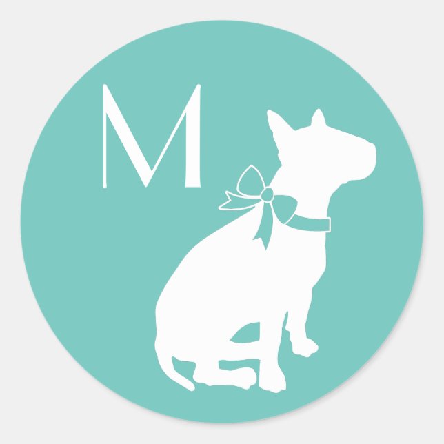 Bull Terrier Dog Puppy Classic Round Sticker (Front)