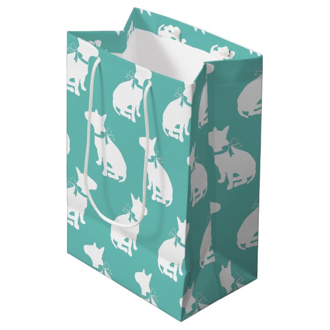 Bull Terrier Dog Puppy Medium Gift Bag (Front Angled)