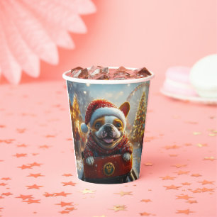 Bull Terrier Dog Roller Coaster Christmas Paper Cups