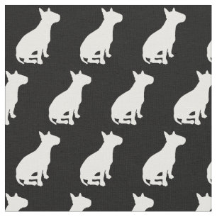 Bull Terrier Dog Silhouette Pet Fabric
