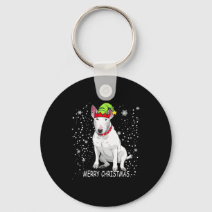 Bull Terrier Dog Tree Christmas Sweater Xmas Dogs  Keychain