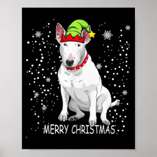 Bull Terrier Dog Tree Christmas Sweater Xmas Dogs  Poster