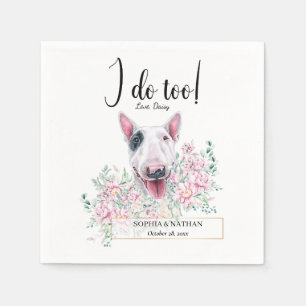 Bull Terrier Dog Wedding Cocktail Napkins