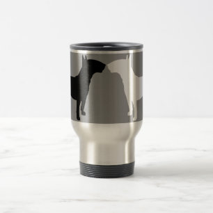 Bull Terrier Double Silhouette Travel Mug