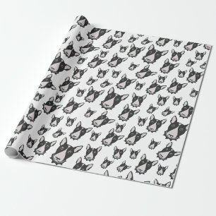 Bull Terrier Double Take! Adorable Puppy Dog Bully Wrapping Paper