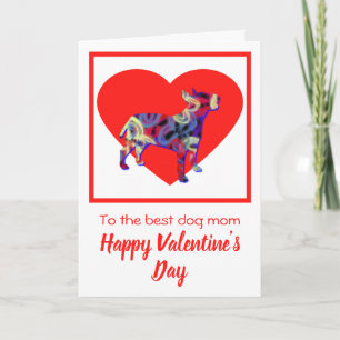 Bull Terrier English Dog Red Valentine’s Day Card
