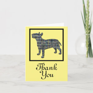 Bull Terrier English Dog Thank You Greeting Card