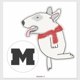 Bull Terrier enjoys travelling Sticker