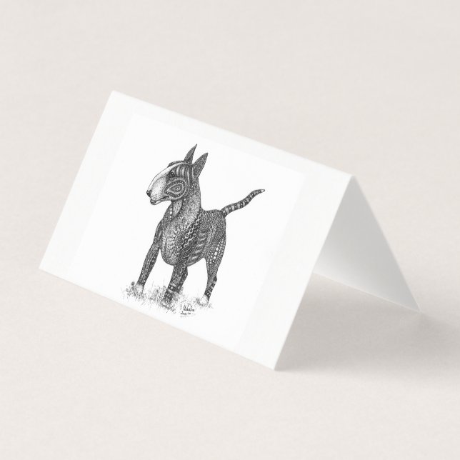 Bull Terrier Folded Card (Front)