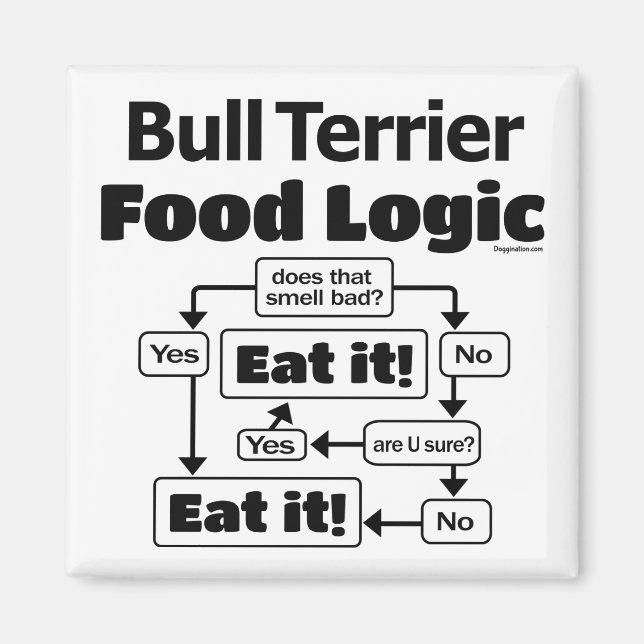 Bull Terrier Food Logic Magnet (Front)