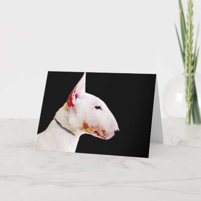 Bull terrier greeting card (Front)