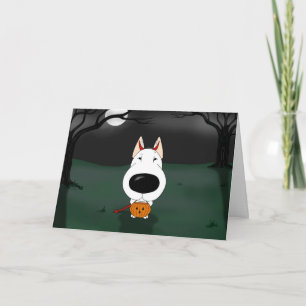 Bull Terrier Halloween Card