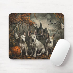 Bull Terrier Halloween Night Doggy Delight  Mouse Pad