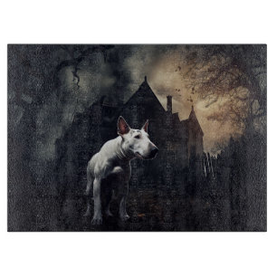Bull Terrier Halloween Scary Cutting Board