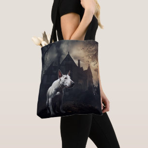 Bull Terrier Halloween Scary Tote Bag
