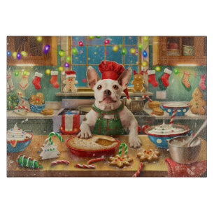 Bull Terrier Holiday Baking: Festive Christmas Cutting Board