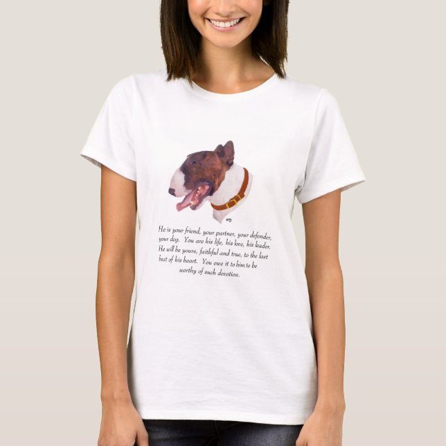 Bull Terrier Keepsake, Male Dog T-Shirt (Front)