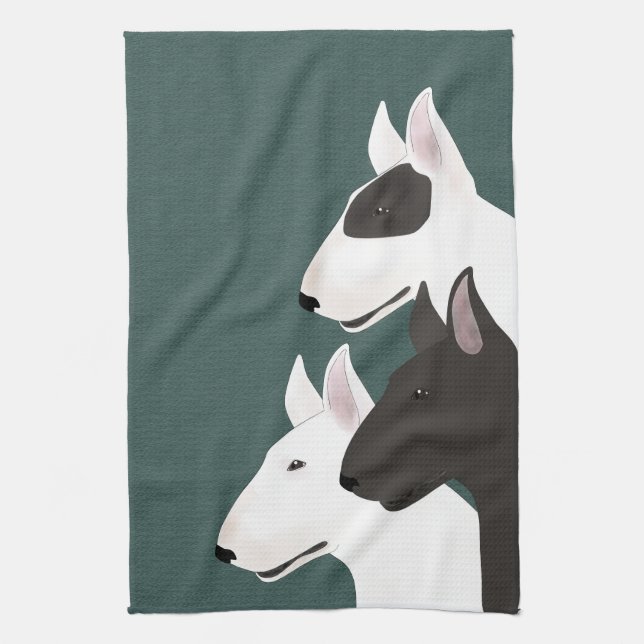 Bull Terrier Kitchen Towel (Vertical)