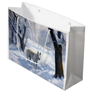 Bull Terrier Let It Snow Christmas  Large Gift Bag