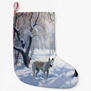 Bull Terrier Let It Snow Christmas Small Christmas Stocking