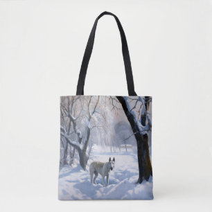 Bull Terrier Let It Snow Christmas  Tote Bag