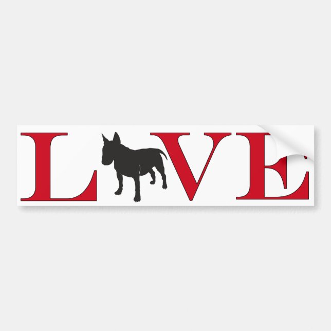 Bull Terrier Lover Bumpersticker Bumper Sticker (Front)