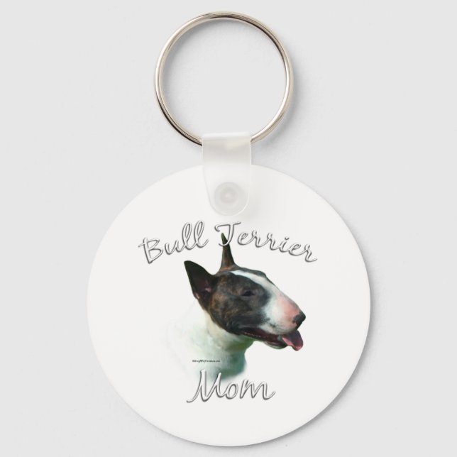 Bull Terrier Mom 2 Keychain (Front)