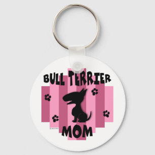 Bull Terrier Mom Keychain