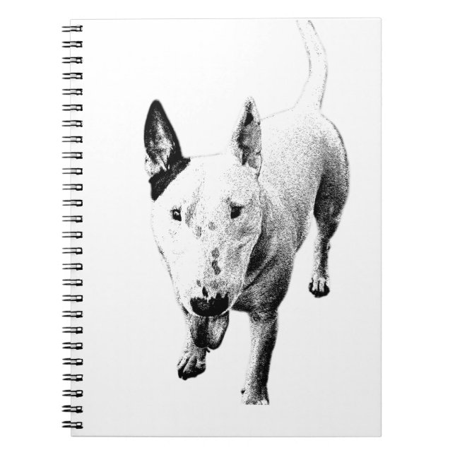 Bull Terrier Notebook – Let the Dog Guard Your Ide (Front)