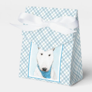 Bull Terrier Painting - Cute Original Dog Art Favor Box