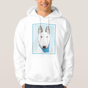 Bull Terrier Painting - Cute Original Dog Art Hoodie