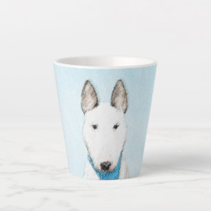 Bull Terrier Painting - Cute Original Dog Art Latte Mug