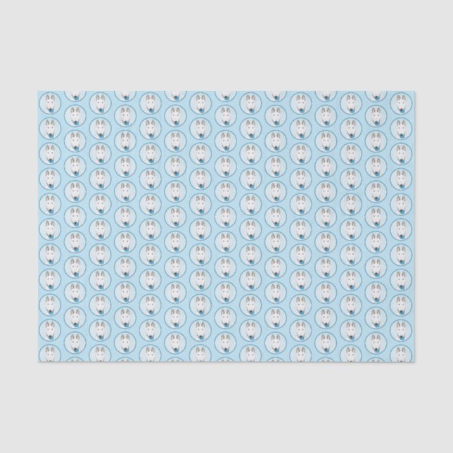 Bull Terrier Painting - Cute Original Dog Art Tissue Paper (Front)