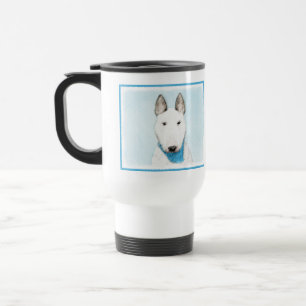 Bull Terrier Painting - Cute Original Dog Art Travel Mug