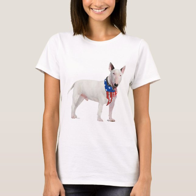 Bull Terrier Patriotic T-Shirt (Front)