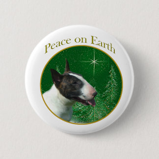 Bull Terrier Peace 2 Inch Round Button