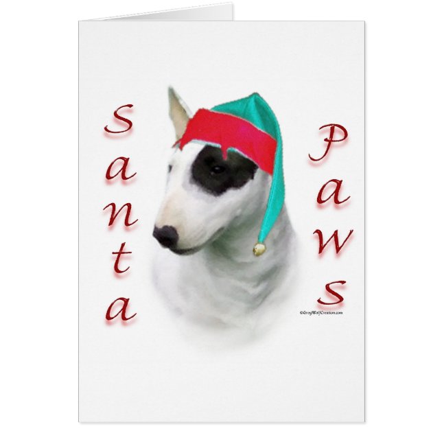 Bull Terrier Père Noël Paws (Devant)