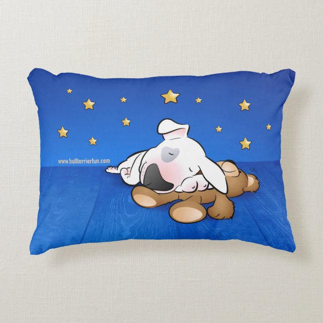 Bull Terrier pillow "Sleeping Puppy" (Front)